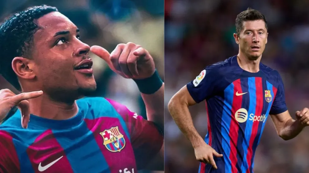 Vitor Roque e Lewandowski vão jogar juntos no Barcelona