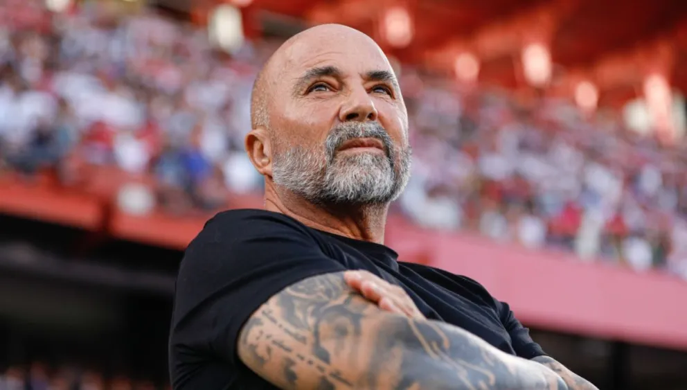 Jorge Sampaoli foi apresentado como o novo treinador de Flamengo