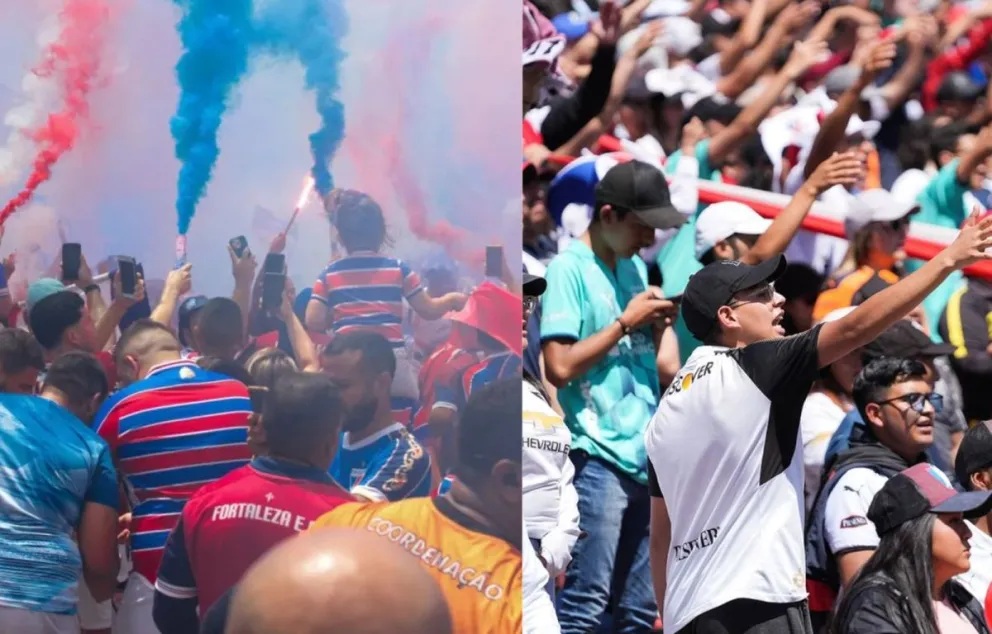 (VÍDEO) Torcedores do Fortaleza e da LDU se surpreendem com a surpresa que seus times lhes dão
