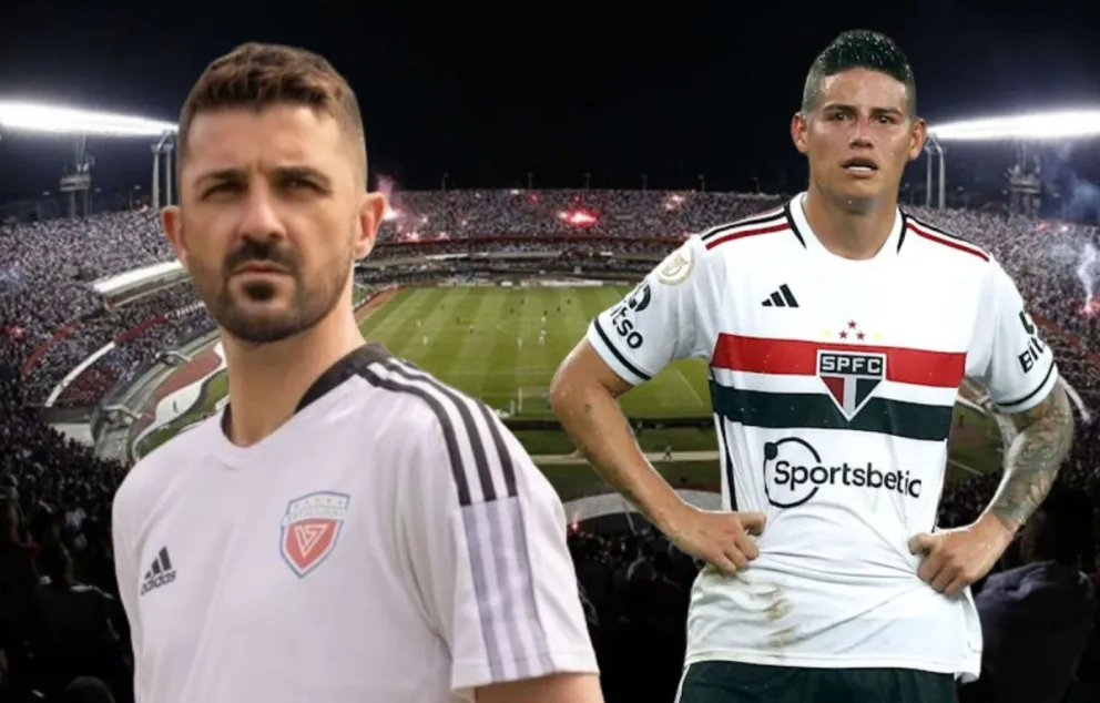 Elogios de David Villa ao jogador do São Paulo James Rodríguez